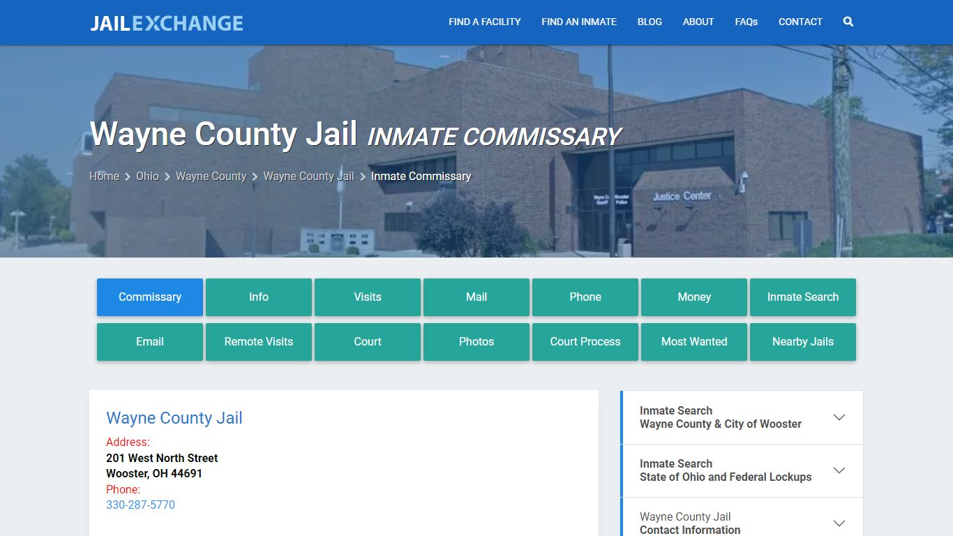 Inmate Commissary, Care Packs - Wayne County Jail, OH